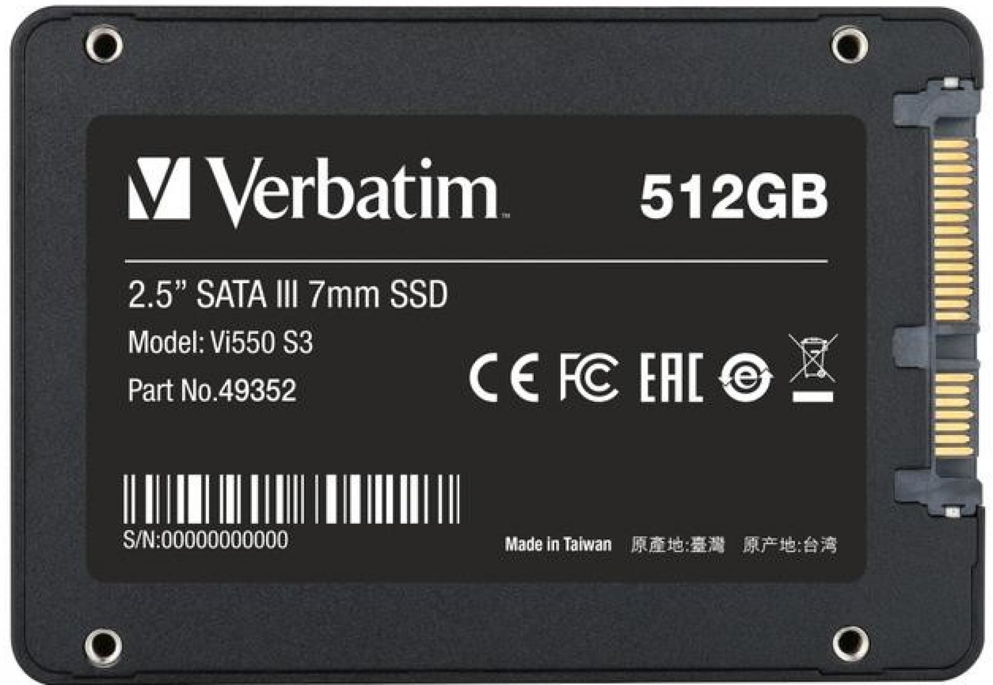 Primer Verbatomovega SSD diska.