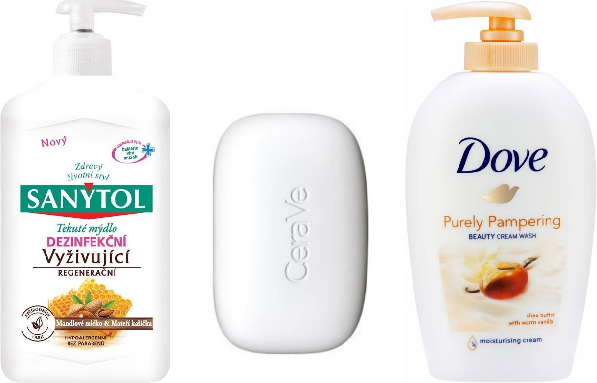 Tri različite vrste sapuna