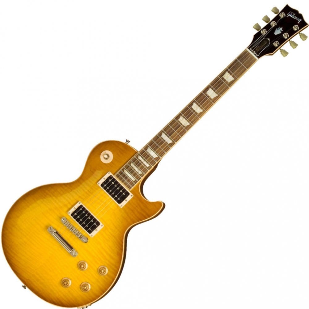 Svetlo rjava Les Paul električna kitara.